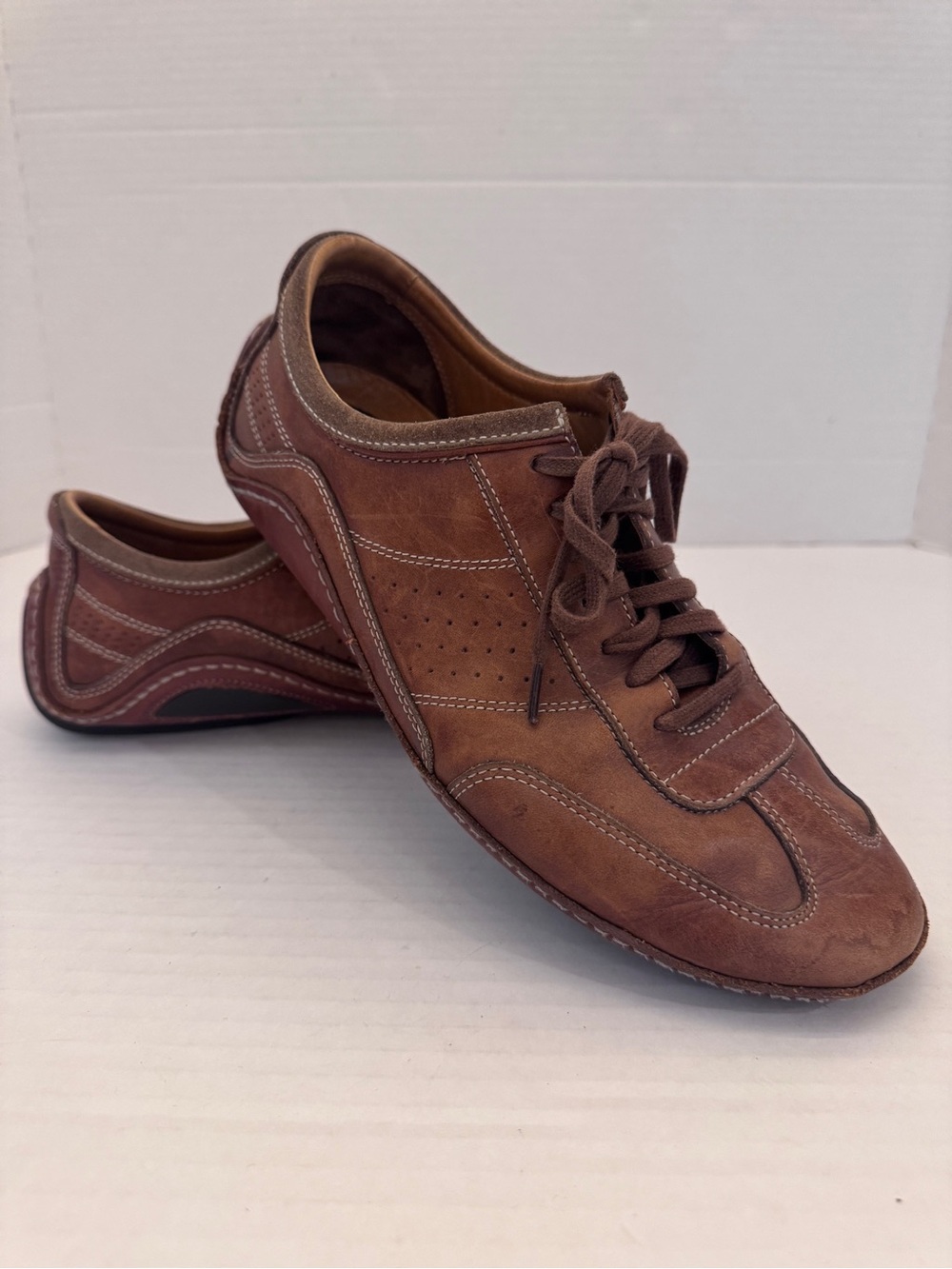 Cole Haan Air G-Series Brown Leather Driving Sneakers Lace Up Men's 8.5 M Shoes